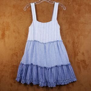 RAILS Womens Dress XS Blue Stripe Pullover Sundress Tank Tiered Flowy SANDY
